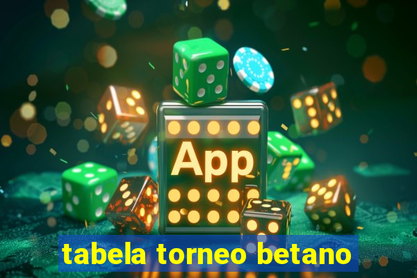 tabela torneo betano